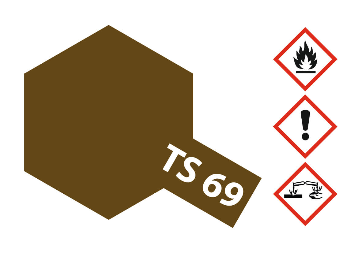 1x Sprühlack-Dose 100ml, Linoleum Deck Braun, matt, TS-69