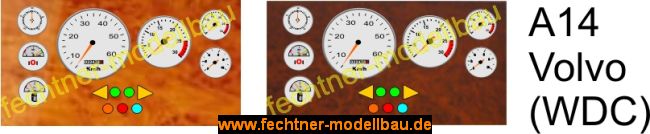 Decal / Sticker "dashboard" A14 for Volvo (WDC)