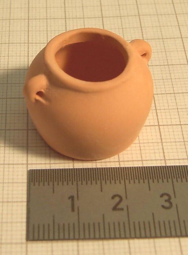 Tonkrug, bauchig, 28-30mm Durchmesser, 2cm hoch. 2 1 Tonkrug, bauchig, 28-30mm Durchmesser, 2cm hoch. 2