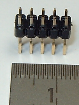 Stiftleiste 10-polig (2x5), gerade Kontakte. STECKER. Zum