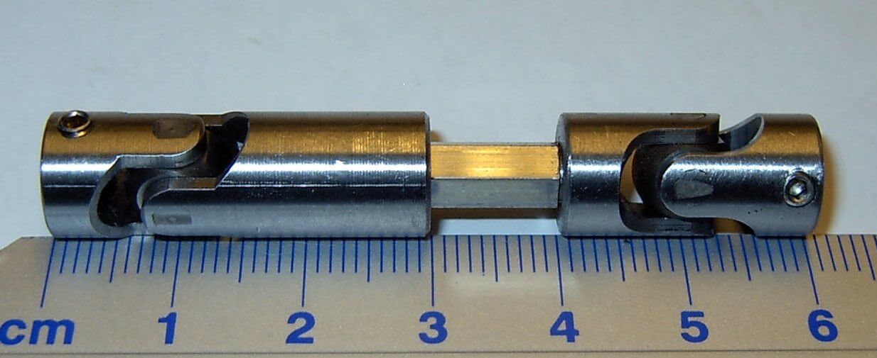 Doppel-Kardangelenk 10mm Durchmesser, Gesamtlänge