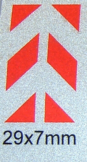 gedrucktes Foliendecal Reflex-Folie W-3  45°-Schräge gedrucktes Foliendecal Reflex-Folie W-3  45°-Schräge