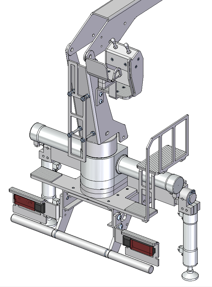 Baustoff-Klapp-Ladekran, Bausatz. Unlackiert. Für Tamiya