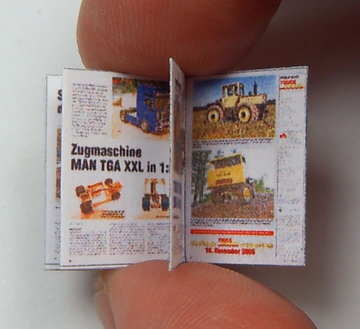 Miniatur-Zeitschrift "Truck Modell" z.B. zur Ausgestaltung  