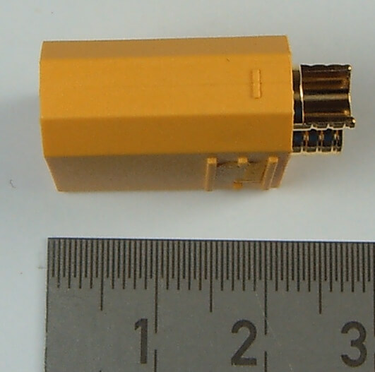 1x XT-90 Stecker. Gelbes Gehäuse.2 Pole. Belastbarkeit      