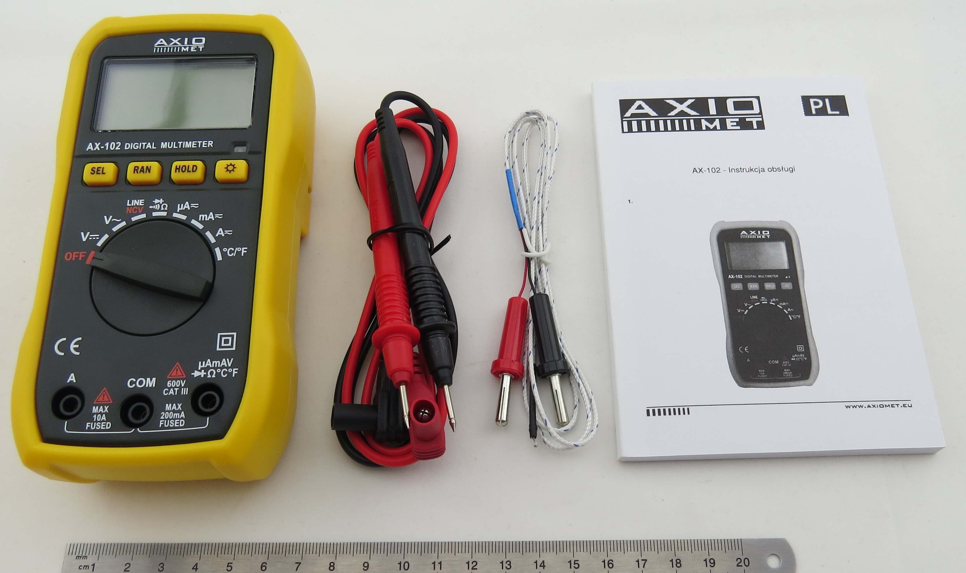 1 Digitalmultimeter mit 3,5 Stellen, 1999 max. Anzeige. Einf