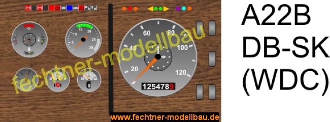 Decal/Aufkleber "Armaturenbrett" A22B für DB-SK (WDC),      
