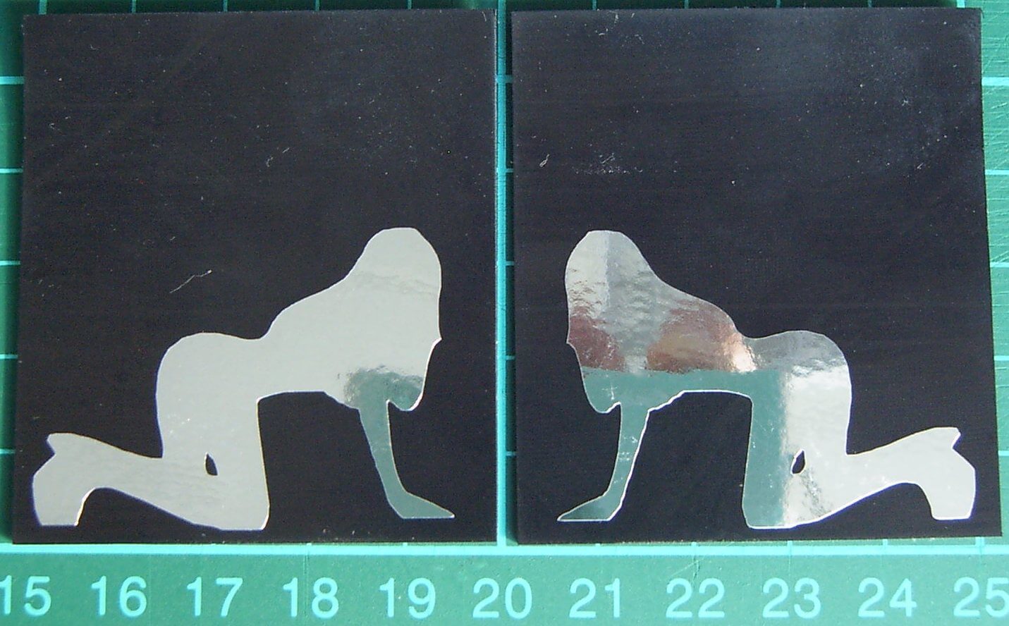 1 par gresskant Nr.111 55x50mm (HxB) med krom-farget