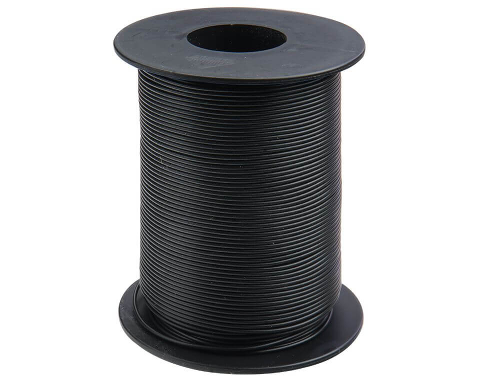 PVC-Litze, 0,14 qmm, schwarz, 100m-Spule