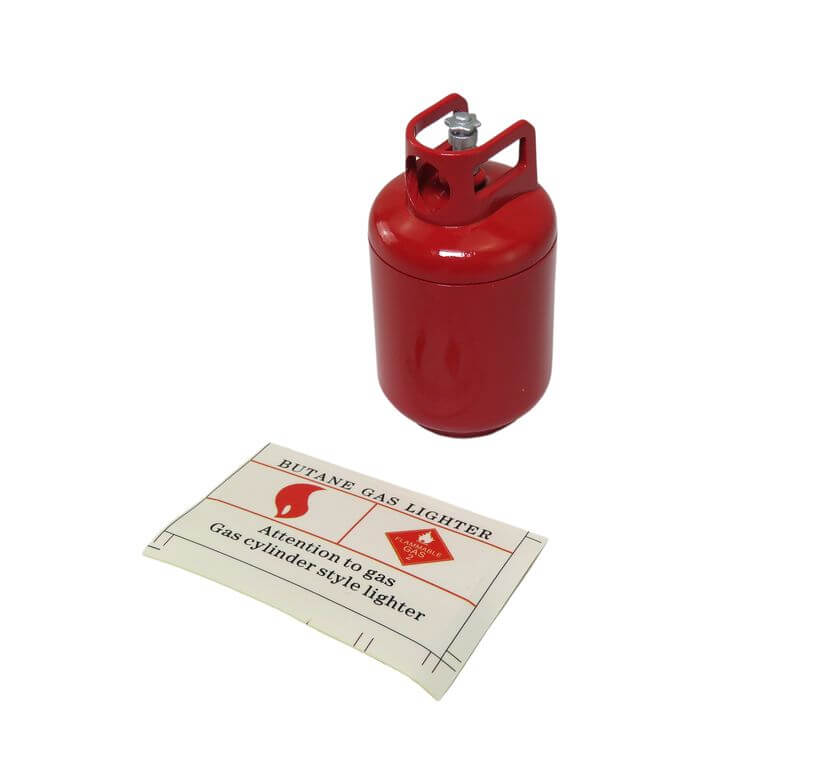 1:10 Propangasflasche rot aus Metall                        