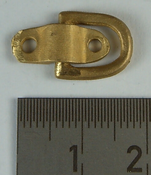 1 Paar D-Ringe mit Befestigungsmaterial, Messing-Feinguss