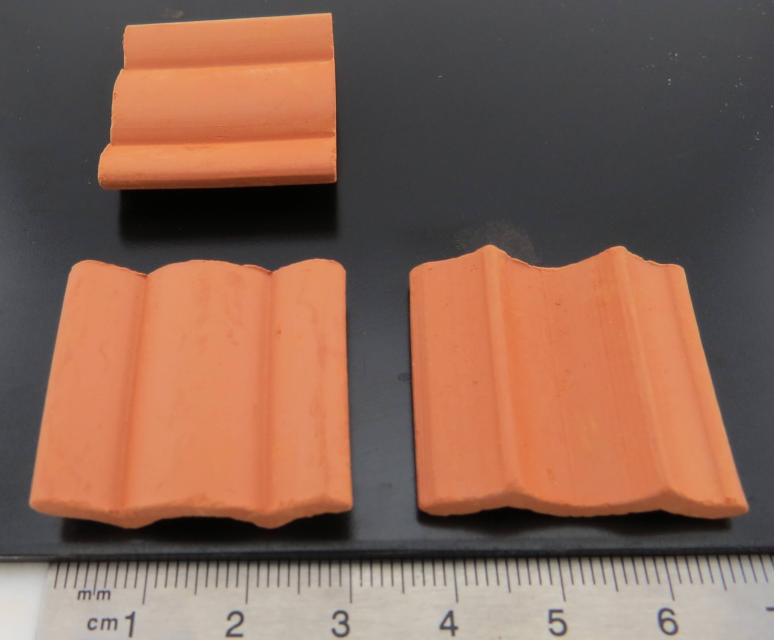 Torba dachówka 2,8x3cm, czerwony, flamandzki styl, o 100