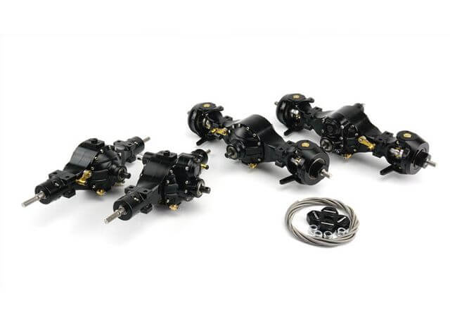 1:14 Differenzialachse V2 vorne sperrbar mit Durchtrieb Alu 