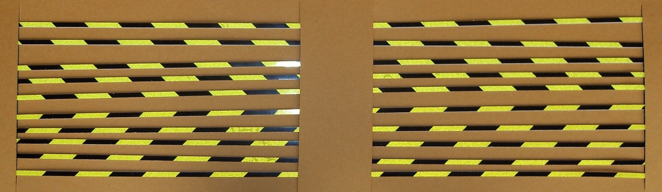 Warnstreifenset 2mm Streifenbreite, 45°, Warnstreifenset 2mm Streifenbreite, 45°,