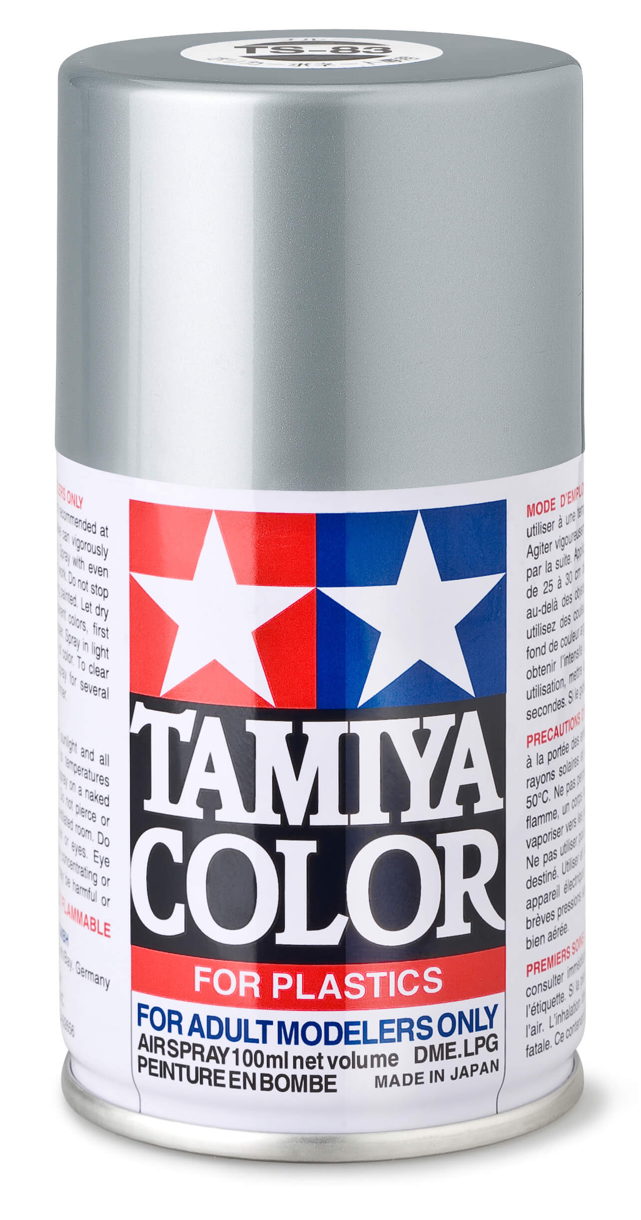 1x Sprühlack-Dose 100ml, Metallic-Silber, glänzend, TS-83