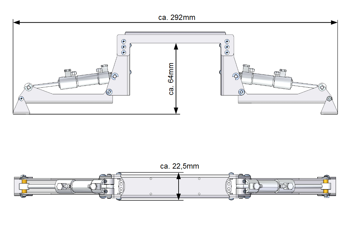 Bausatz Forst-Abstützung (hydraulisch) für Wedico-/Tamiya