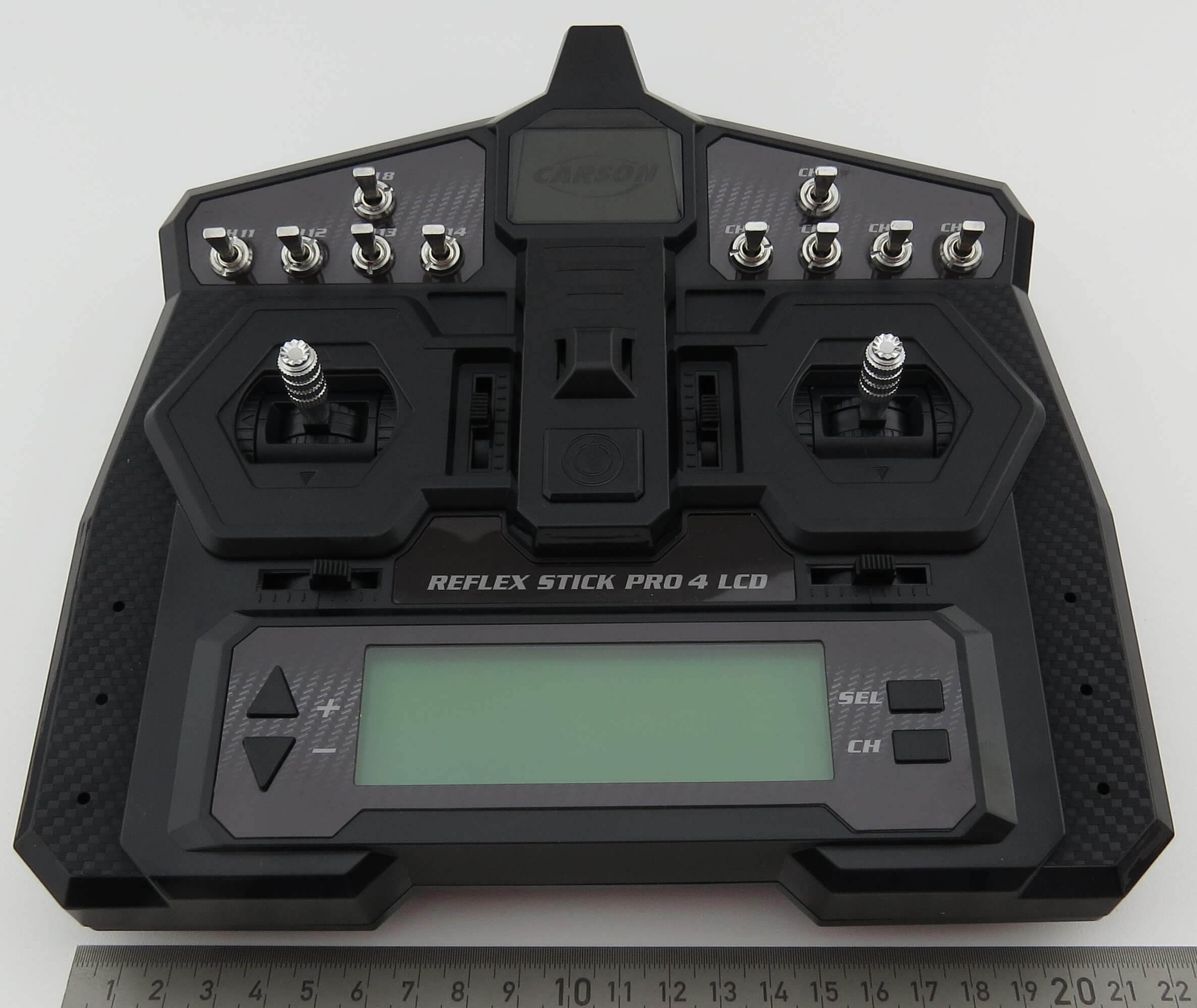 2,4GHz-Fernsteuerung mit 14 Kanälen. Reflex-Stick Pro4 LCD