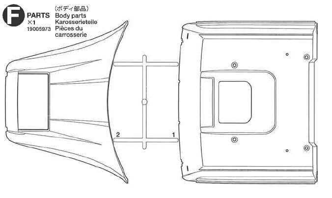 Spritzguss-Teilesatz F-Teile, weiss.   Für MAN von Tamiya