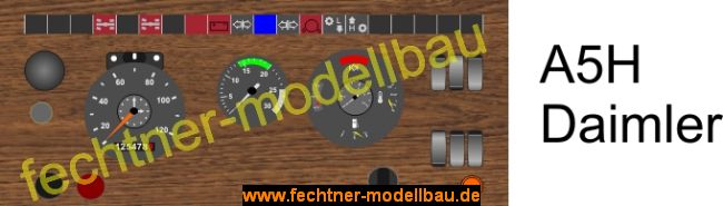 Decal / Sticker "dashboard" A5H for Daimler Truck Light