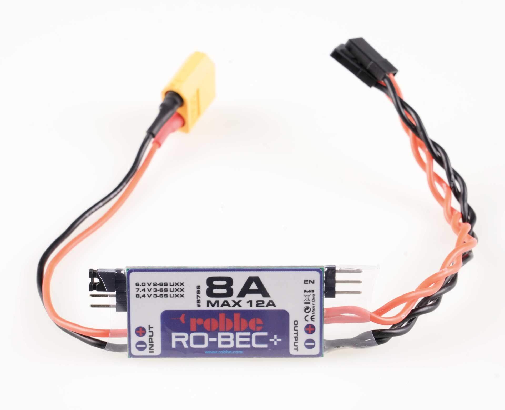Power S-BEC, BEC-Modul max. 8A. Eingangsspannung 7-25,5V