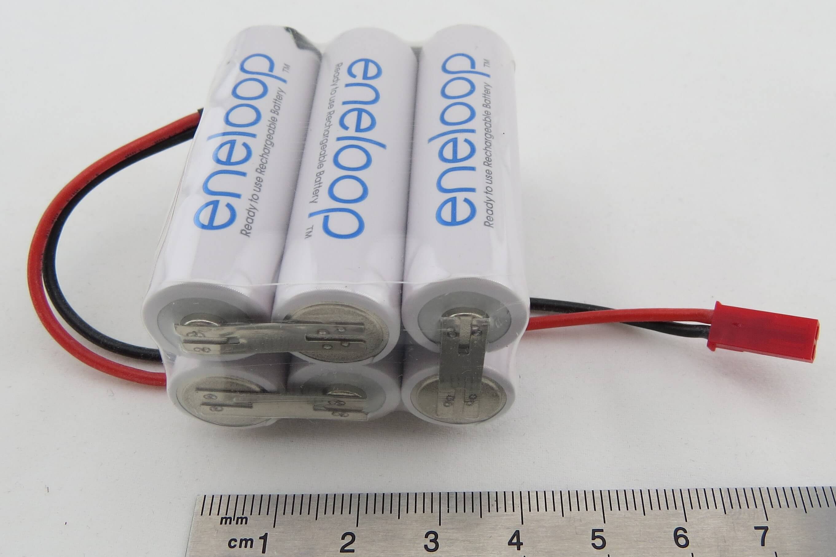 Akku-Pack mit 6x Sanyo ENELOOP, 7,2V, 2000mAh, BEC          