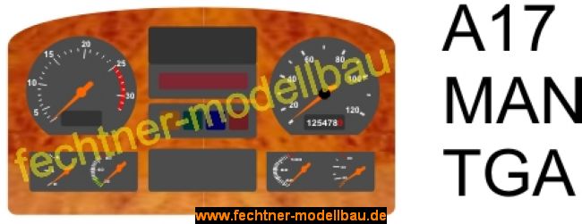 Decal/Aufkleber "Armaturenbrett" A17 für MAN TGA,           