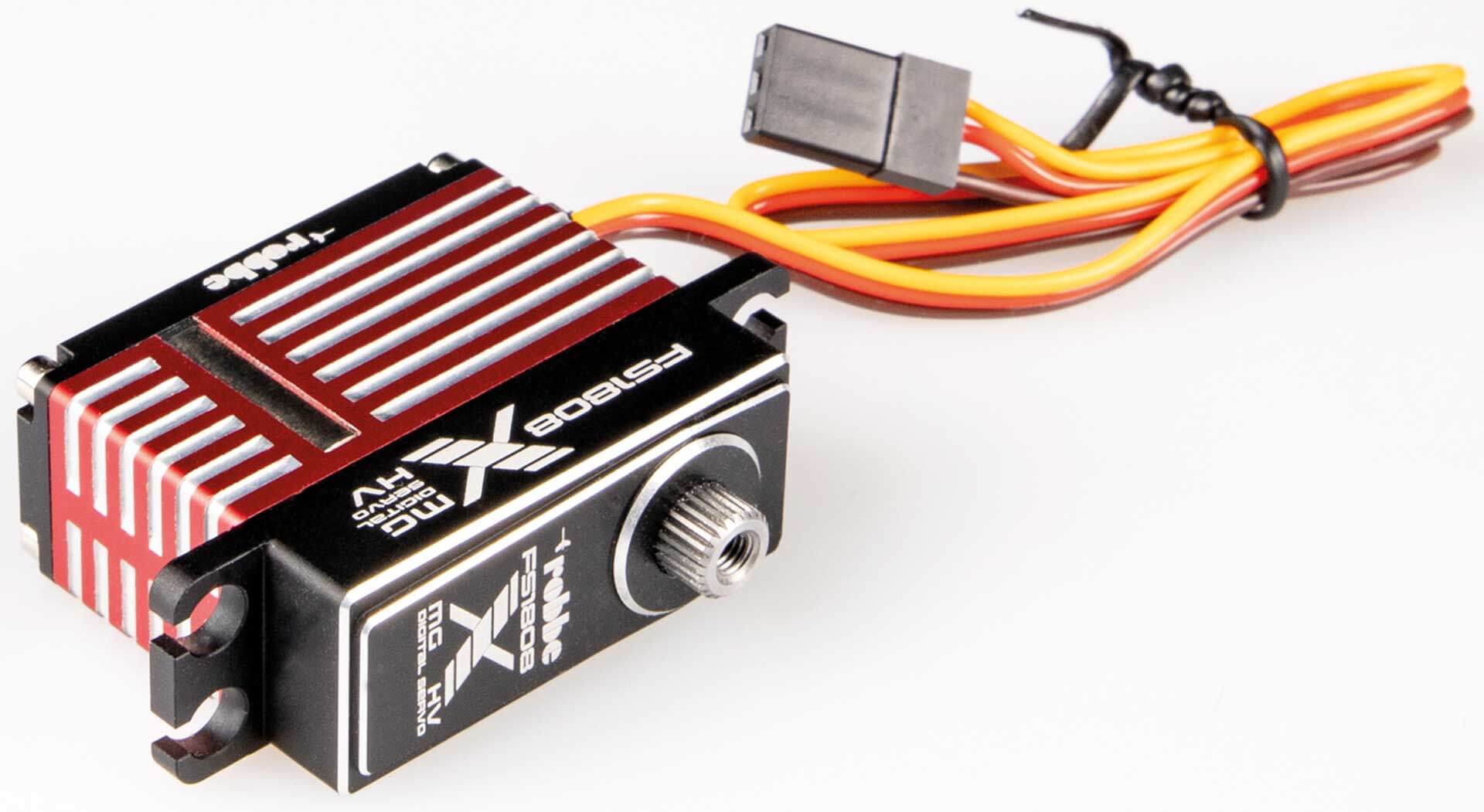 Servo FS-1808X HV MG. Digitales Mini-Servo. Maße: 35,5x15