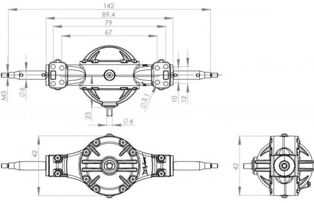 Hinterachsdifferential -ScaleDRIVE-