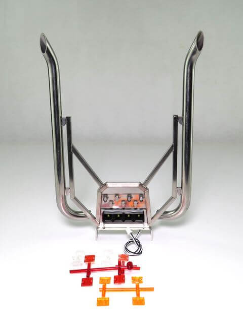 1:14 exhaust system for VOLVO High-Pipe with LED