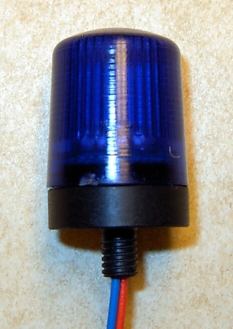 Rundumleuchte, blau, mit integrierter Elektronik u