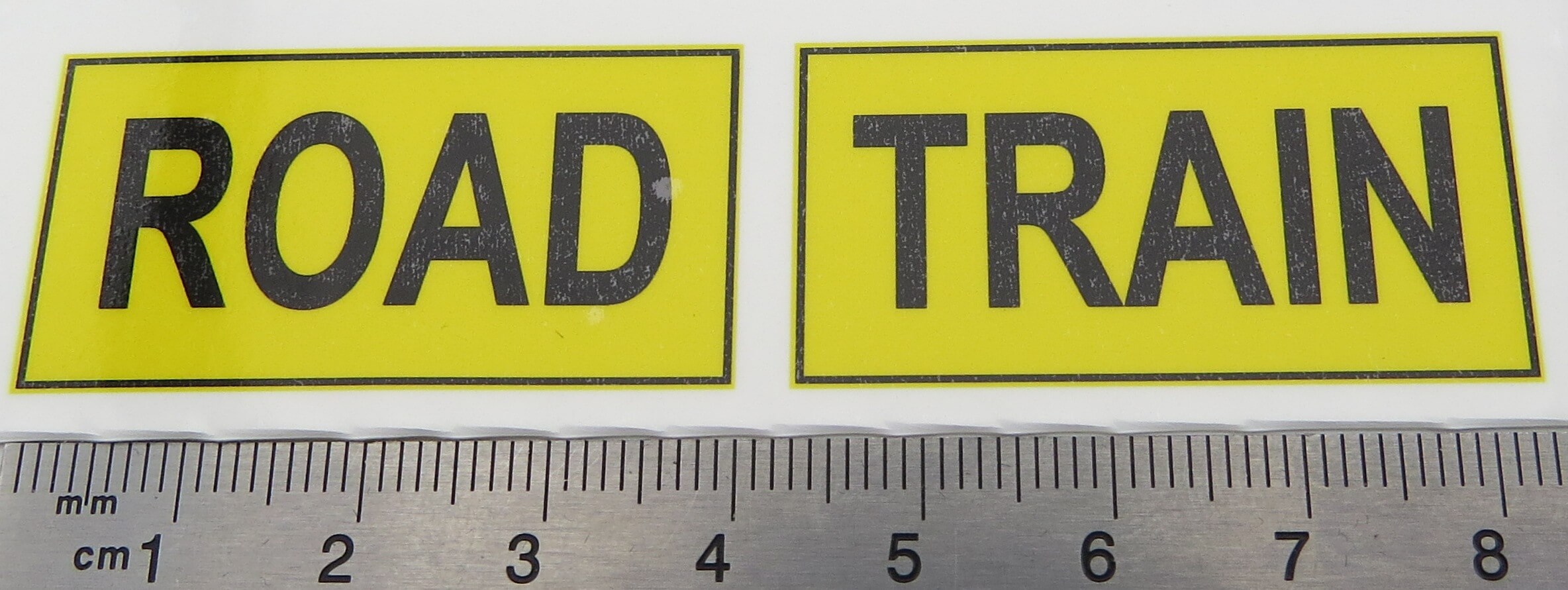Sticker warning sign ROAD TRAIN made of self-adhesive | 13377