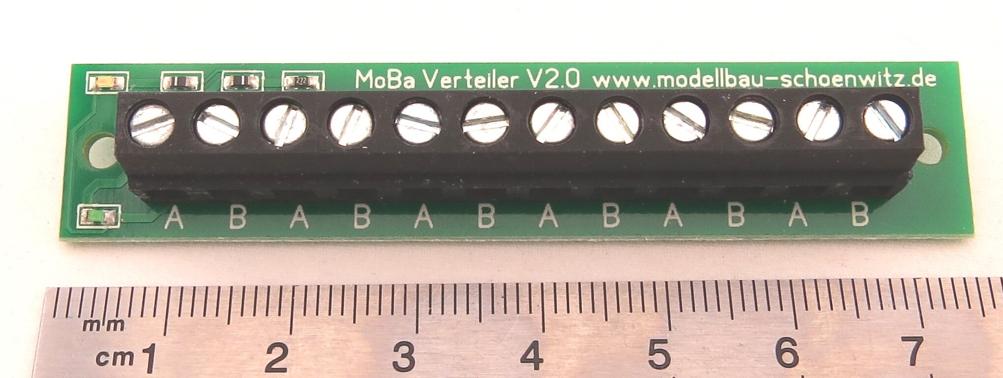 Verteiler-Platine bis 6A Gesamt-Belast-  ung. Alle A-Anschlü Verteiler-Platine bis 6A Gesamt-Belast-  ung. Alle A-Anschlü