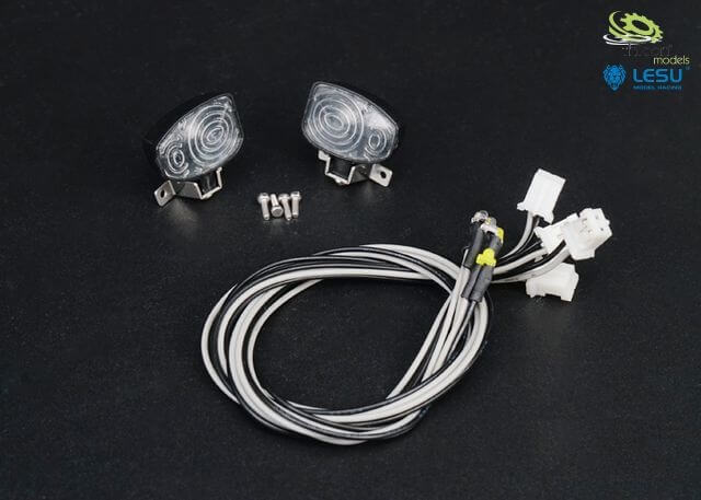 Front-Scheinwerfer Set aus 2 Stück. Mit weisser und gelber  