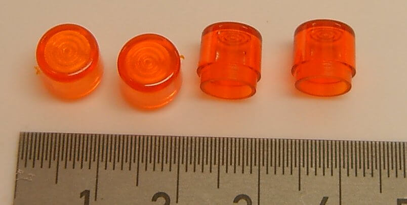 4 orangene Abdeckungen Rücklicht, orange 8mm Durchmesser    