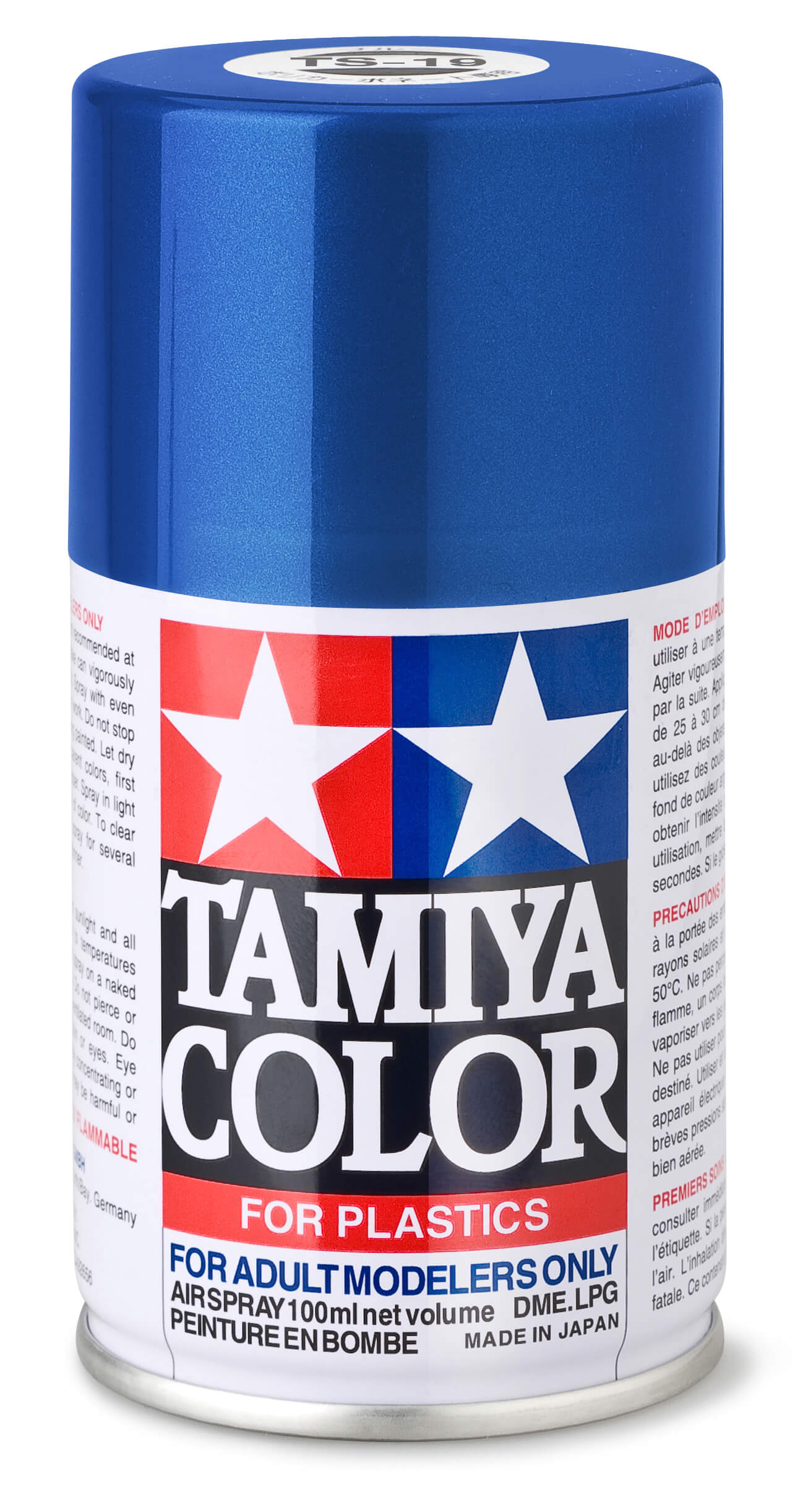 1x Sprühlack-Dose 100ml, Metallic blau, glänzend, TS-19     