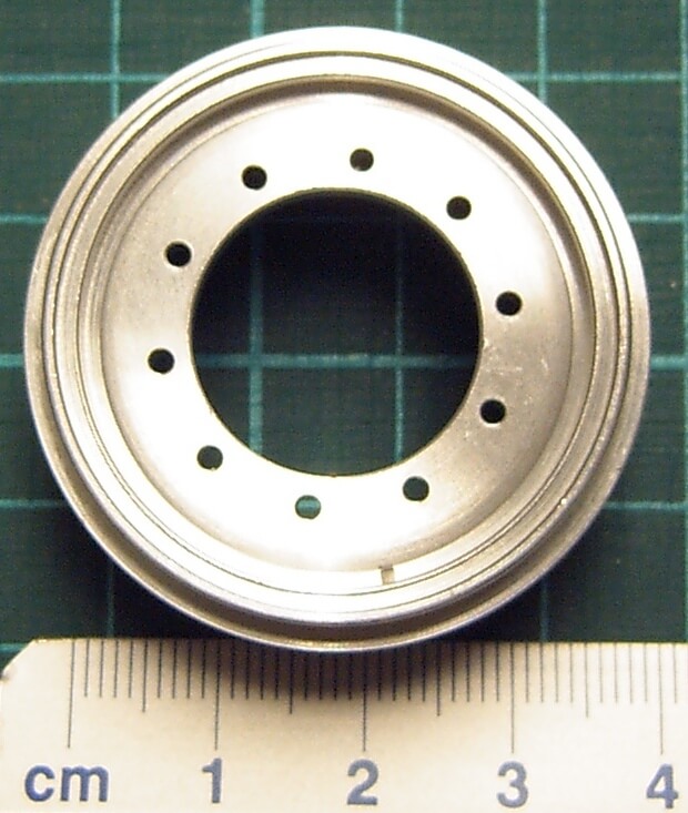 1x Felge für Reifen 14R20 hohl, ALU Da=37/33mm Di=18mm,