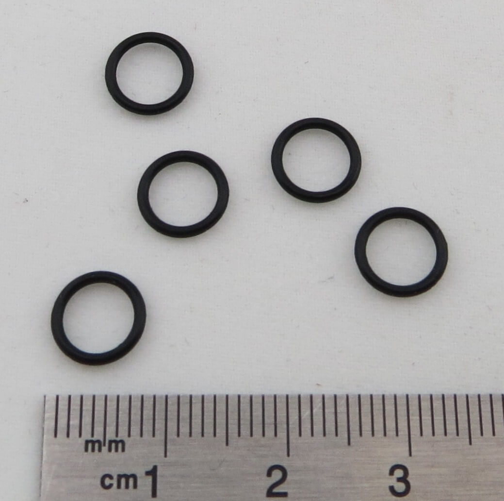 5x Präzisions-O-Ring 7x1mm NBR70. Aus Nitril-Butadien-Kautsc