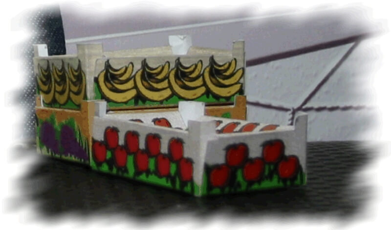 Ausschneide-Bogen (A4) mit 8 Obstkisten. 8 verschiedene Ausschneide-Bogen (A4) mit 8 Obstkisten. 8 verschiedene