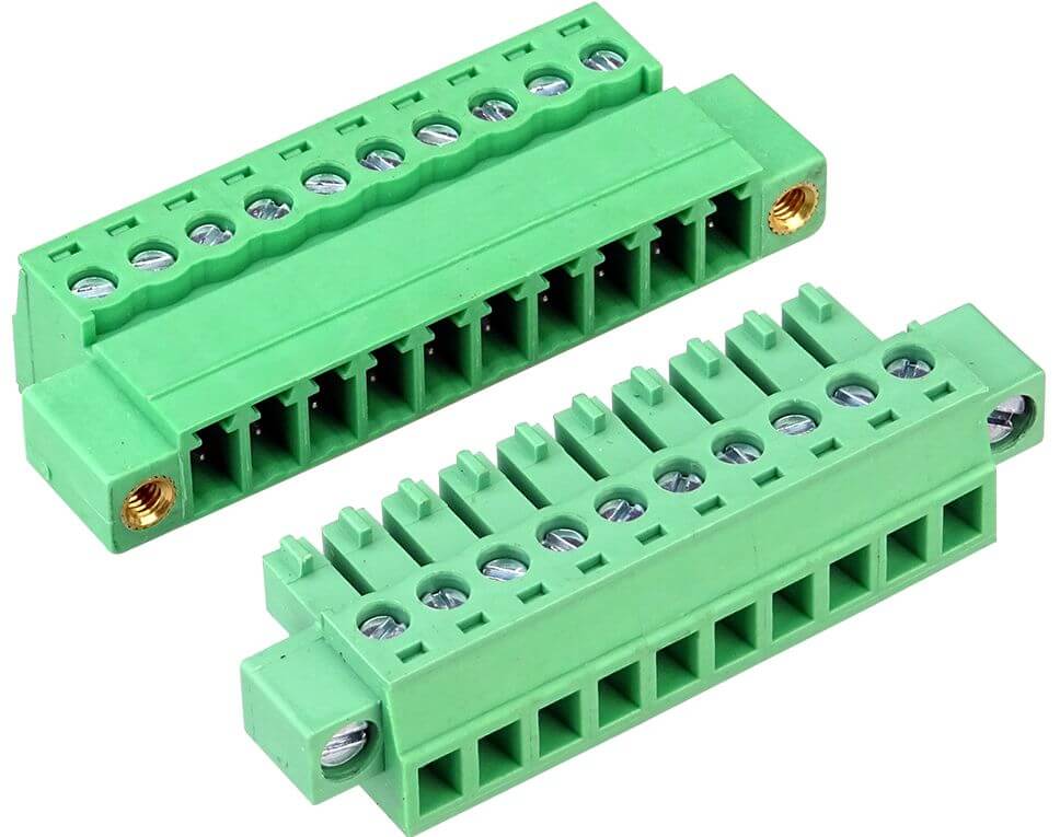 Verpolungssicherer Steckverbinder 10pol. Mit Schraubversch  