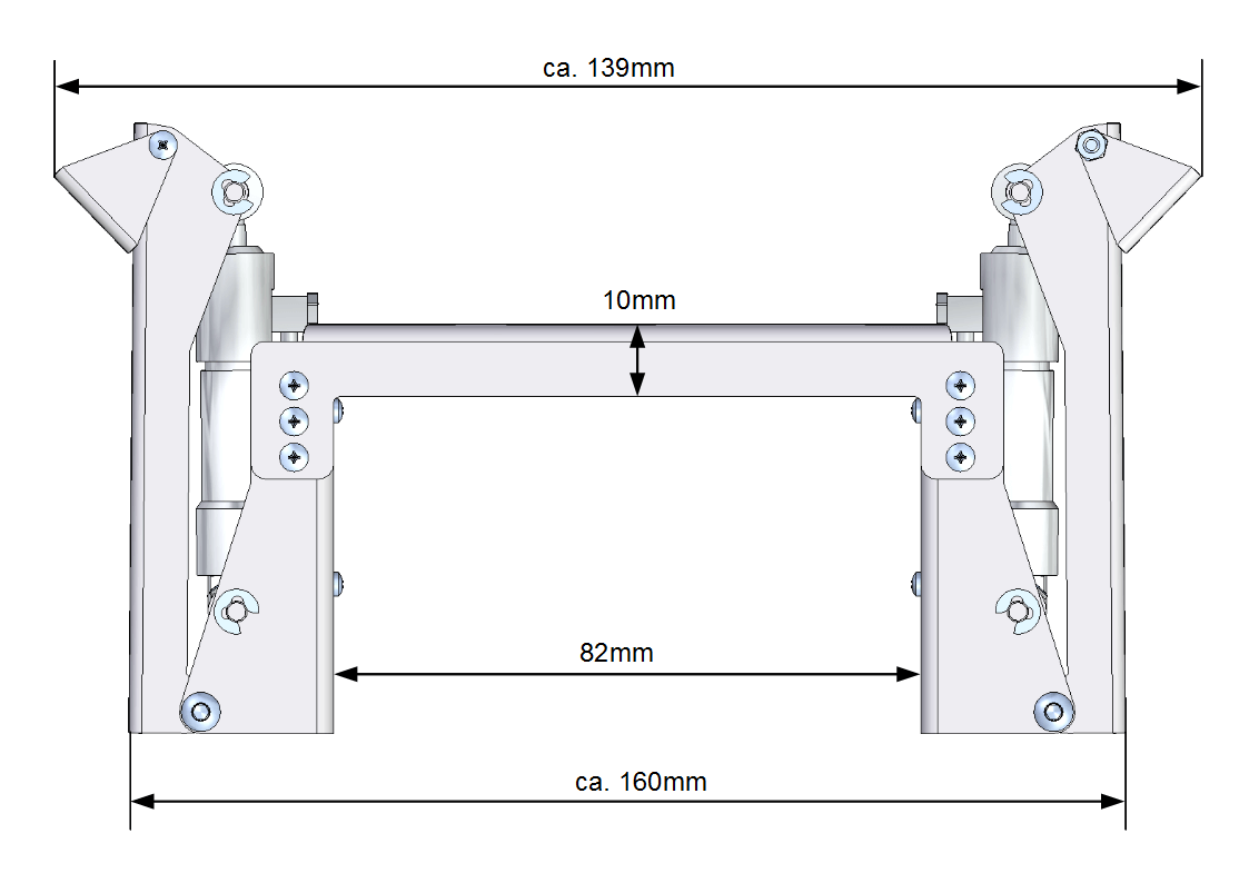 Bausatz Forst-Abstützung (hydraulisch) für Wedico-/Tamiya