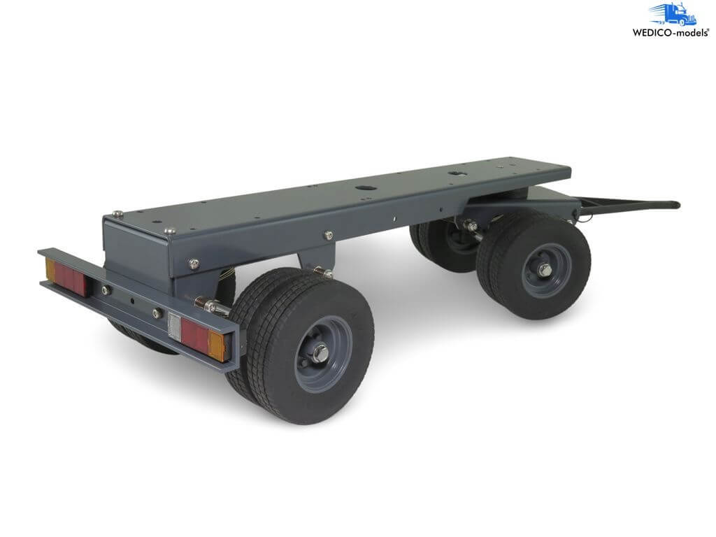 Standard-FG, 2-Achs Anhänger, 378mm lang Alu,grau lackiert Standard-FG, 2-Achs Anhänger, 378mm lang Alu,grau lackiert