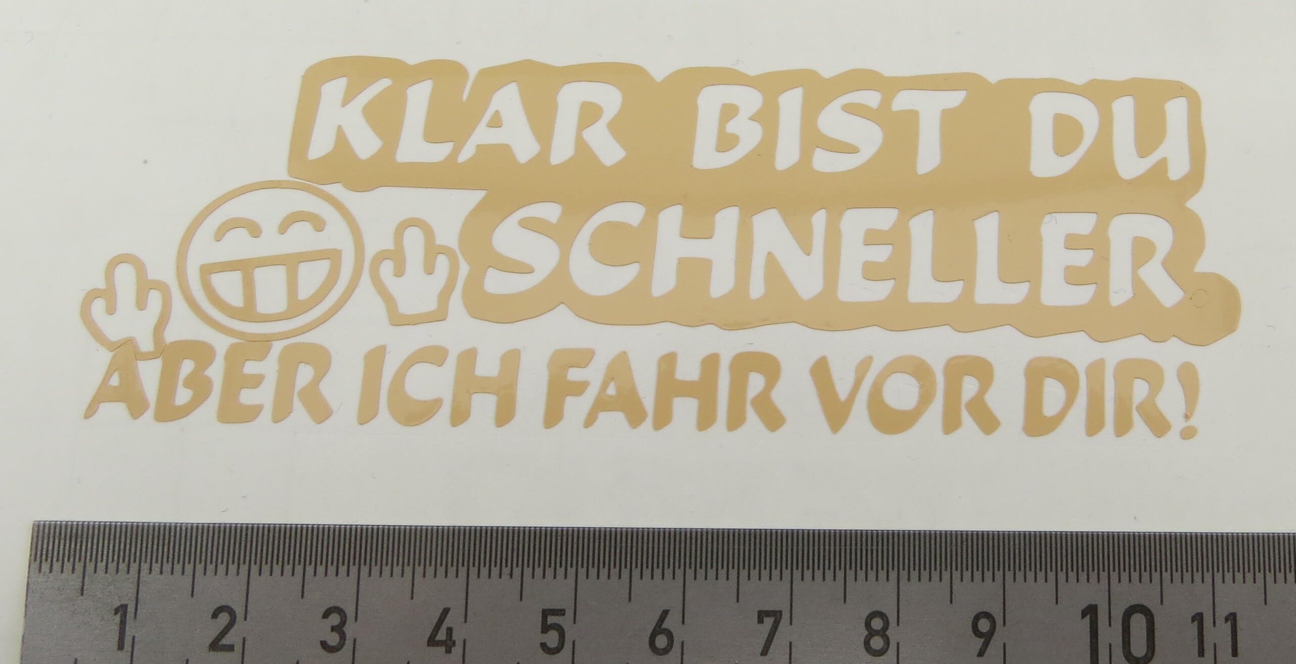 Dekor-Set (aus Folie geschnitten) Motiv Klar bist Du schne