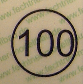 Geschwindigkeitsschild weiss <100> 10mm Durchmesser Geschwindigkeitsschild weiss  10mm Durchmesser