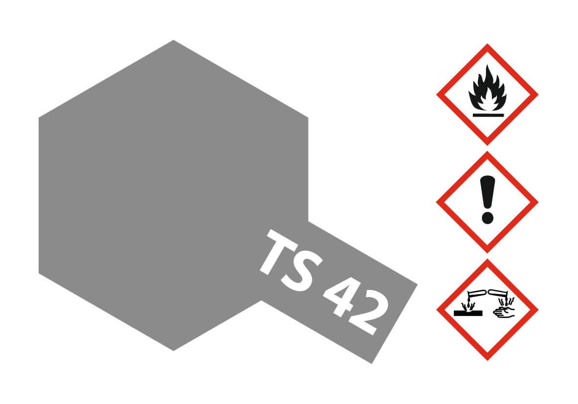 Sprühlack-Dose 100ml, Hell Gun Matall, seidenmatt, TS-42 1x Sprühlack-Dose 100ml, Hell Gun Metall, seidenmatt, TS-4