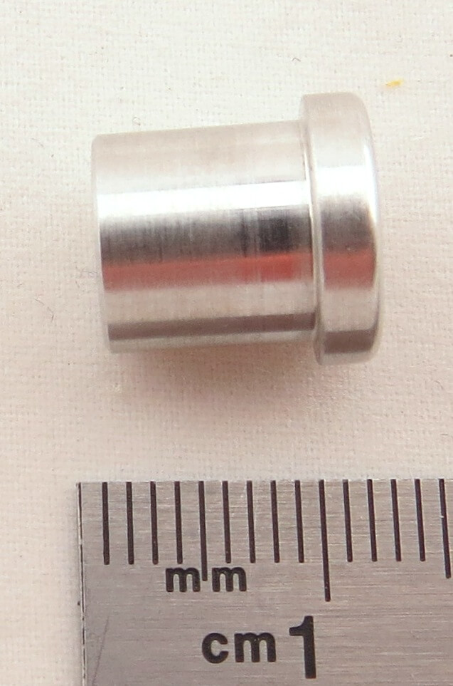 1x Alu-Hülse 11mm Durchmesser, 11mm lang mit Bohrung für 3mm