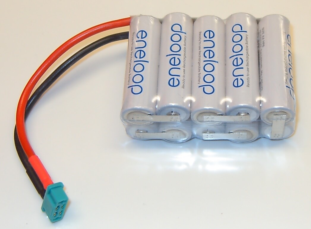 Akku-Pack mit 10x SANYO-Zellen, 12V,  F5x2. 10 Zellen, 1x Akku-Pack mit 10x SANYO-Zellen, 12V,  F5x2. 10 Zellen,