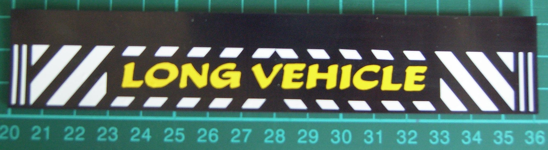 1 mud flap no.2 approx. 160x30x1mm with plotted text