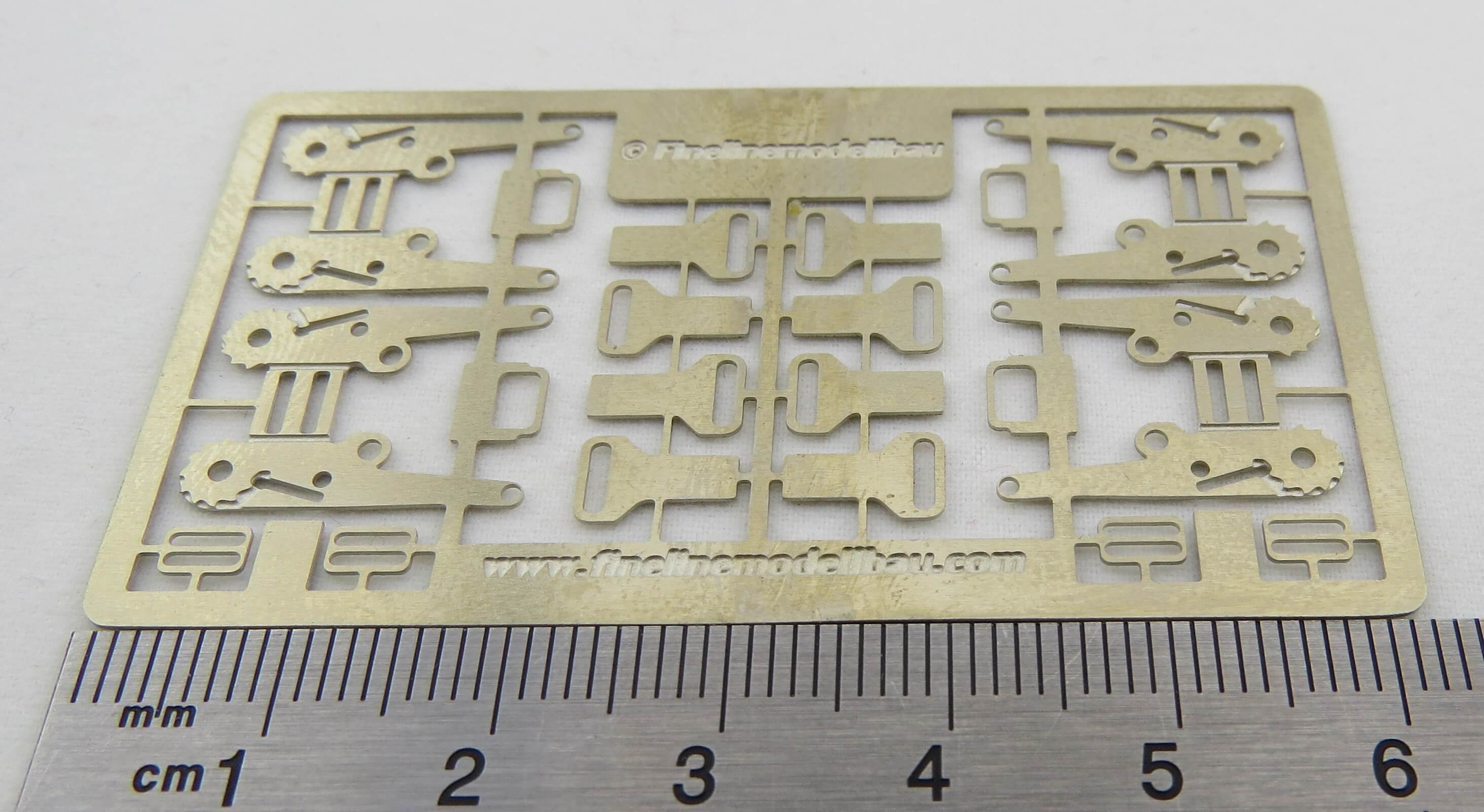 Spanngurtschloss aus Metall, geätzt ca. 16x5x4mm für