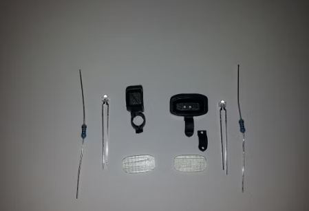 Rechteck-Scheinwerfer, schwarz. Material: ABS 3D-Druck, 2x  