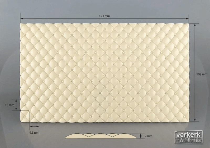 Verkerk Kunstoffplatte gestepptes Leder